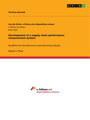 cover image of Development of a supply chain performance measurement system